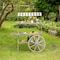 Vintiquewise Antique Rustic Solid Wood Display Rack, 3 Tier w/Wheels, Wood Wagon w/Shelves QI004639 - alternate 6